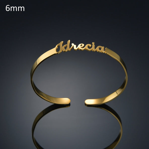 20 Styles Fashion Customized Name Bracelets Letter Stainless Steel Personalized Bangles For Women Men Baby Wedding  Jewelry Gift