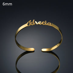 20 Styles Fashion Customized Name Bracelets Letter Stainless Steel Personalized Bangles For Women Men Baby Wedding  Jewelry Gift