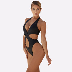 Criss Cross One Piece Micro Bikinis Set