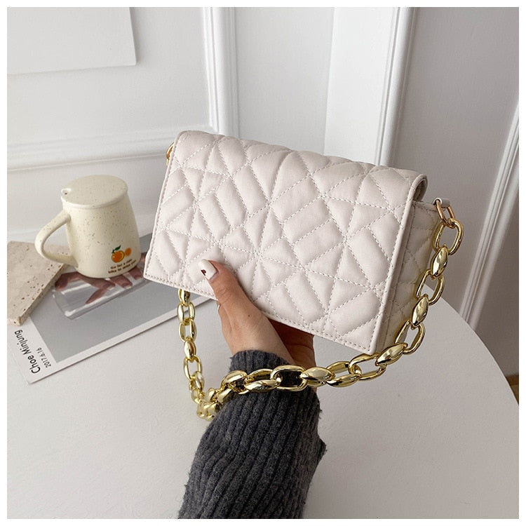 Claudette Plaid Chain Shoulder Bag