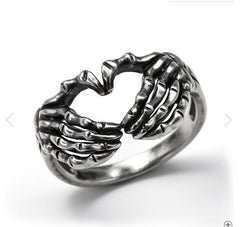 Samantha's Heart and Skull Ring