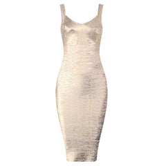 Sleeveless Rayon Bandage Bodycon Dress