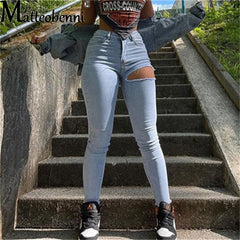 2021 Womens Stretchy High Waisted Jeans Big Butt Hips Ripped Denim Pants Pull Up Elastic Super Good Curvy Street Jeans Trousers