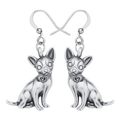 WEVENI Alloy Antique Gold Plated Sweet Chihuahua Dogs Earrings Drop Dangle Lovely Pets Animals Jewelry Charm Gift For Women Girl