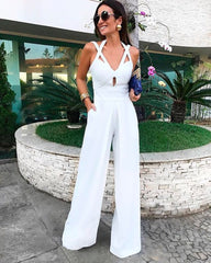 Summer White Black 2 Piece Set Women Clothing Wide Leg Pants Suits Sexy Cropped Top + Long Trousers Fashion Woman Tracksuits