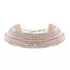 Stonefans Fashion Multilayer Rhinestone Choker Necklace Wholesale Festival Gift Bling Crystal Collar Choker Chain Party Jewelry