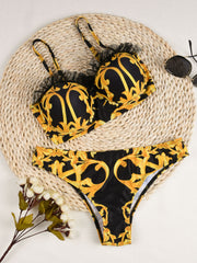 High Waist VerSace style Print Bikini Set