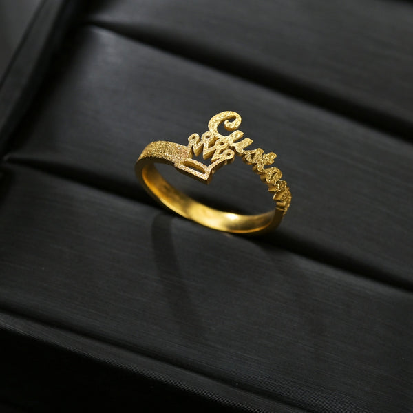 Signature Personalized Adjustable Name Ring