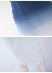 Denim ombre midi Dress