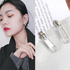 Dangler Eardrop Pendant Simple Zipper