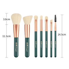 Makeup Brush Set Blush Eyeshadow Concealer Lip Cosmetics Make up with Shiny Case Powder