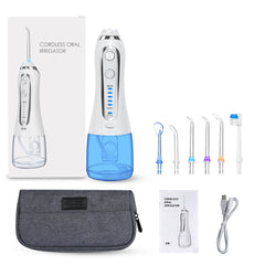 5 Mode Portable Dental Water Flosser Jet 300ml I 6 Jet tips