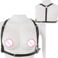 Women Leather Harness Belt Chain Body Bondage Straps Sexy Harness Adjustable Gothic Harajuku Erotic Garter Belt Lingerie Bra