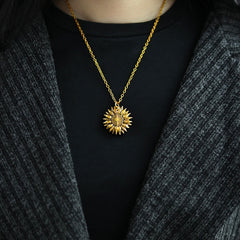 You Are My Sunshine Open Locket Sunflower Pendant Necklace  Boho Jewelry Friendship Gifts Bff Letter Necklace Collier