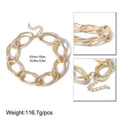 Bold and Chunky: Multi-Layered Gold Choker for Women