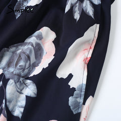 Simplee Sexy backless boho print split maxi dress Women sleeveless cross lace up beach summer dress Soft chiffon long dress robe