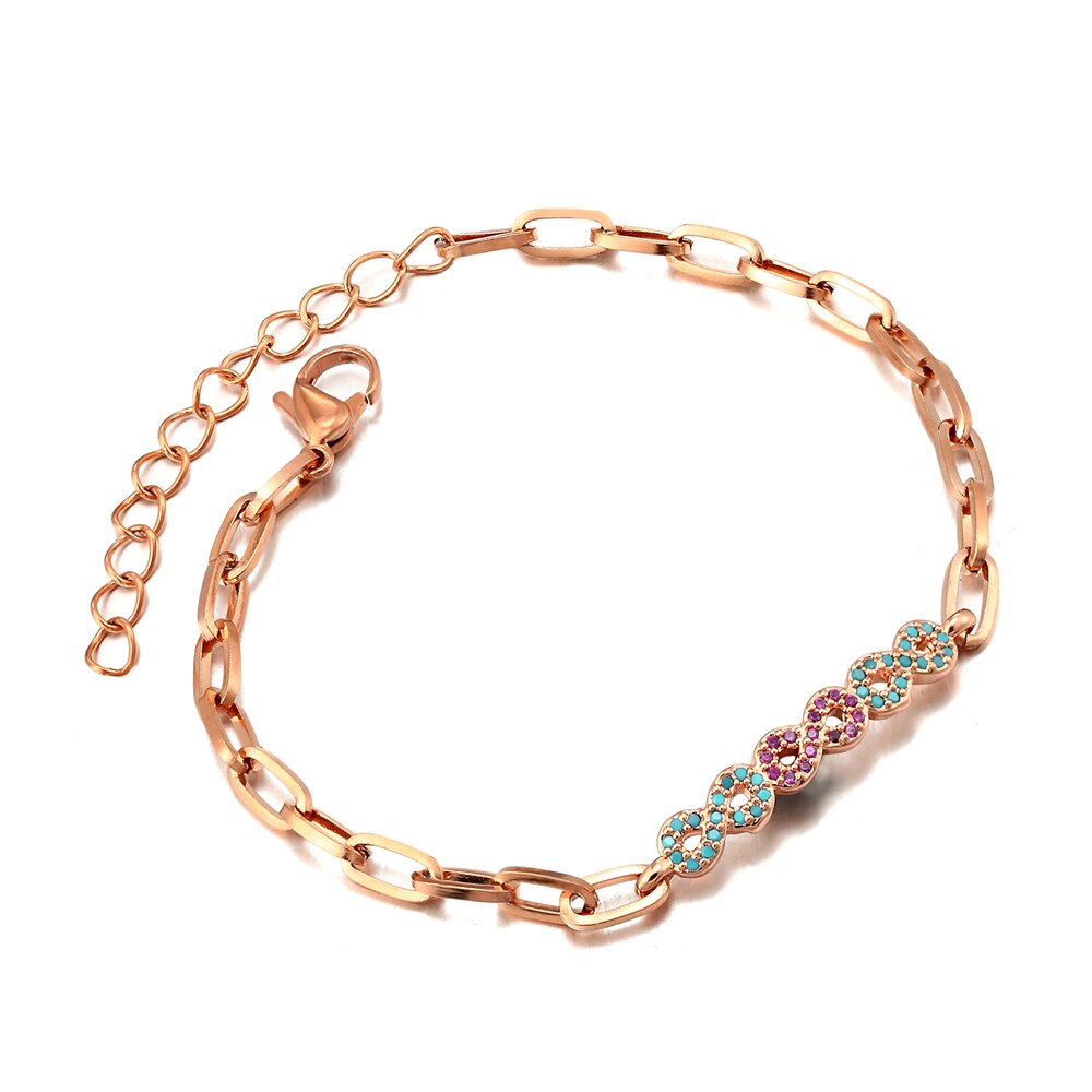 Luxury Classic Maple Leaf Zircon Bracelets Stainless Steel