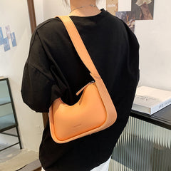 Luxury Crossbody Bags Leather Shoulder Bag Women Casual Satchels Wide Straps Fashion Bag Handbag