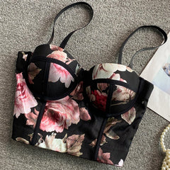 Full Beading  Female Corset Top Camis Tops Nightclub Sexy Short Chest Binder Camisole Women Mujer Push Up Tube Bra Debardeur