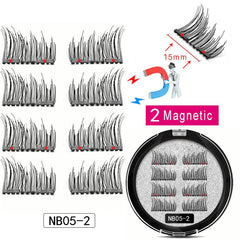 8Pcs Magnetic Eyelashes With 2 magnetic lashes 3D False Natural For Mink Eye lashes Extension Long faux cils magnetique