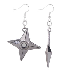 Anime Akatsuki Itachi Red Cloud Drop Earrings Cosplay Earrings for Women Men Souvenir Jewelry Accessories