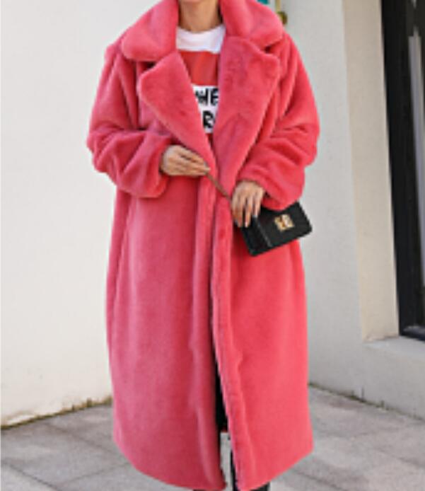Aurelia Longline Faux-Fur Belted Coat One-piece
