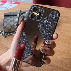 Bling Glitter Makeup Mirror Phone Case For iPhone