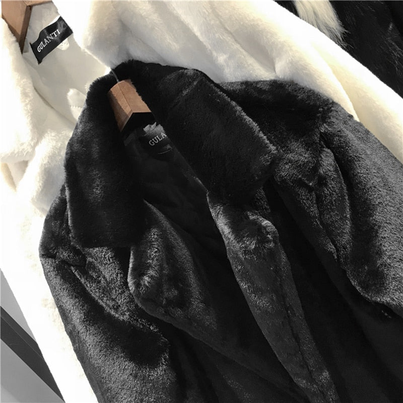 Aurelia Longline Faux-Fur Belted Coat One-piece