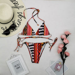 Geometric Print Bikini Set