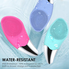 Mini Electric Cleansing Brush Silicone Sonic Face Cleaner Deep Pore Cleaning Skin Massager
