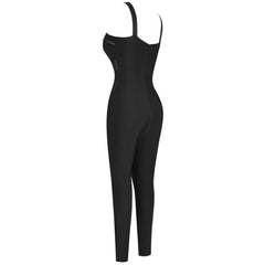 Laila mesh Bandage Jumpsuit