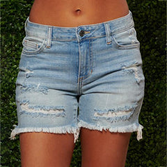 Joana Casual Denim Shorts