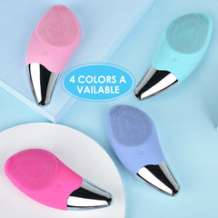 Mini Electric Cleansing Brush Silicone Sonic Face Cleaner Deep Pore Cleaning Skin Massager