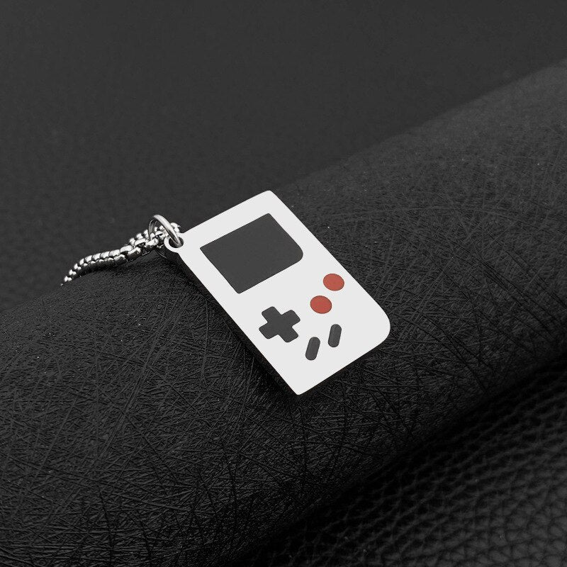 Hip Hop Game Controller Handle Stainless Steel Pendant Necklace