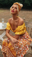 Nadafair Blouse Women 2020 Summer Off Shoulder Tops Puff Sleeve Bow Tied Beach Short Sleeve Backless Sexy Crop Top Women White