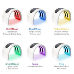 7 Colors PDT LED Photodynamic Therapy Heating Beauty Device LED Facial Mask