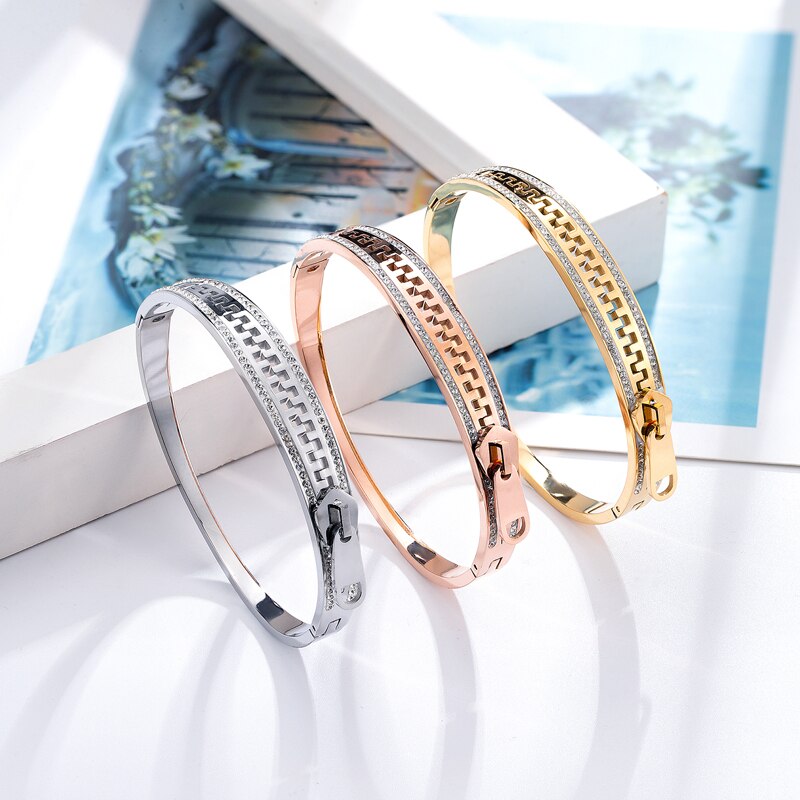 Love Crystal Zipper Bracelet