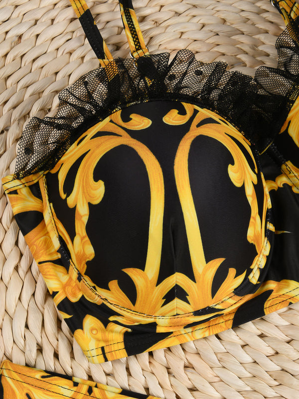High Waist VerSace style Print Bikini Set