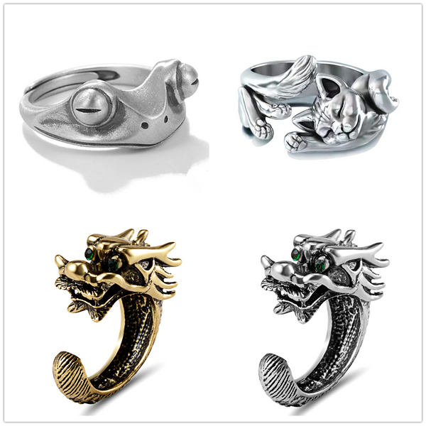 Miko Whimsical Adjustable Animal Ring Collection