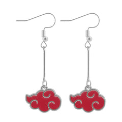 Anime Akatsuki Itachi Red Cloud Drop Earrings Cosplay Earrings for Women Men Souvenir Jewelry Accessories