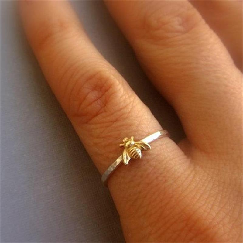 Exquisite Small Gold Color Bee Women Ring