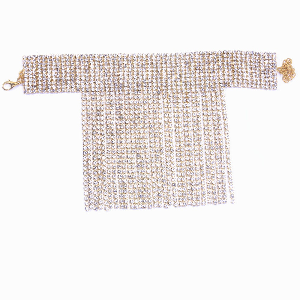 Full Rhinestone Tassel Adjustable Ankles Foot Chain