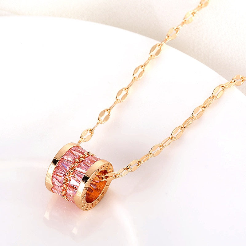 Stainless Steel 3 Color Round Pendant