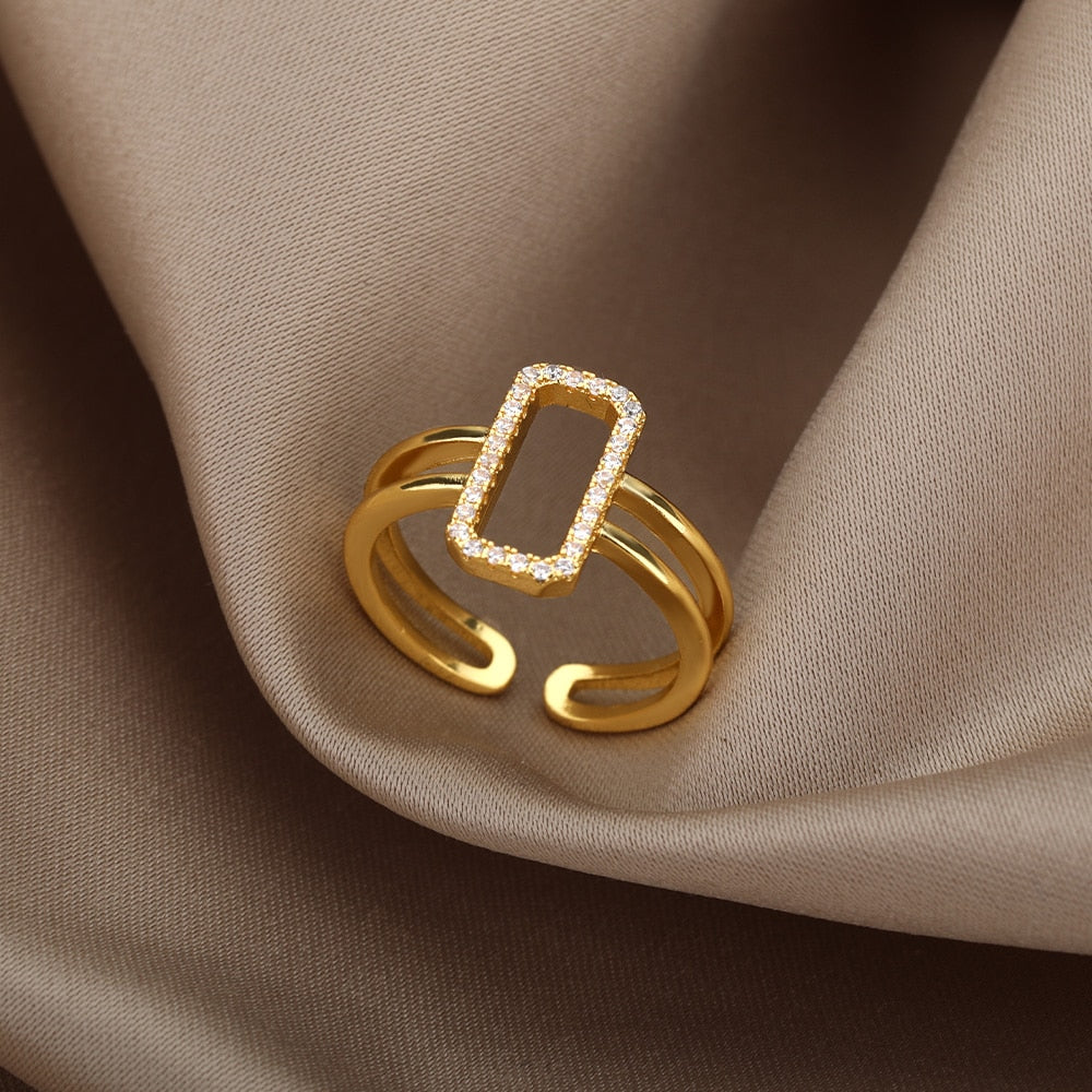 Safiya Lucky Evil Eye Stainless Steel Ring Collection