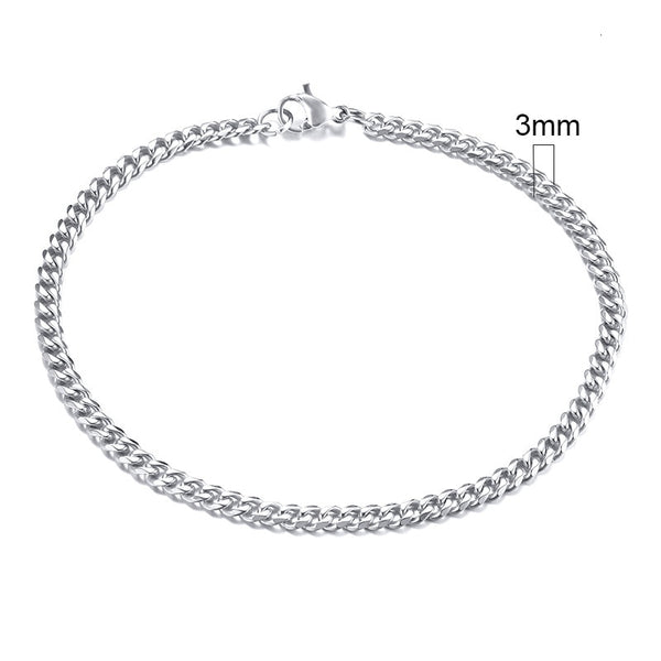 Rocco Chunky Stainless Steel Cuban Bracelet Collection