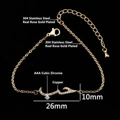 Charm Lovely Arabic CZ Love Statement Bracelets