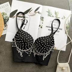 Diamonds Corset Top Women Tank Top Nightclub Sexy Chest Femme Binder Camisole Mujer Debardeur Push Up Camisole Tube Top Bustiers