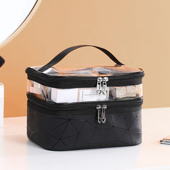 Multifunction Double Transparent Cosmetic Bag