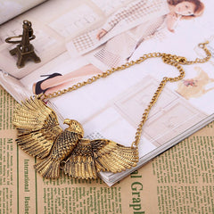 Fashion Vintage Eagles Pendants Necklace Women Punk Exaggerated Alloy Birds Animal Choker Maxi Necklace Collier Turkish Jewelry