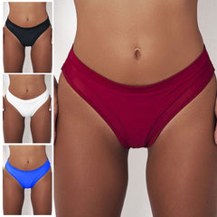 Sexy White Bikini Bottom Women Low Waist Bityoms Short Thongs Panties Knickers Swimsuit Swimming Briefs Bathing Suit